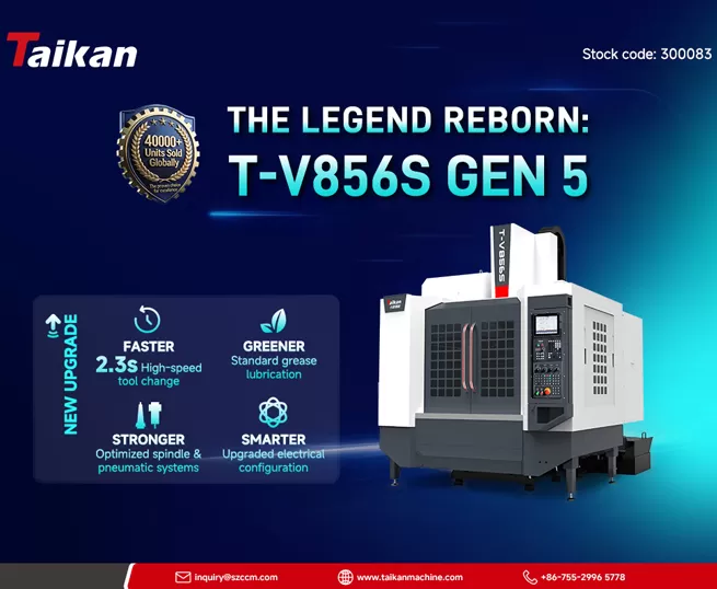 Küresel Bir Çoksatarın Yeni Bölümü: Taikan Machine, 5. Nesil T-V856S Dikey İşleme Merkezi'ni Tanıttı